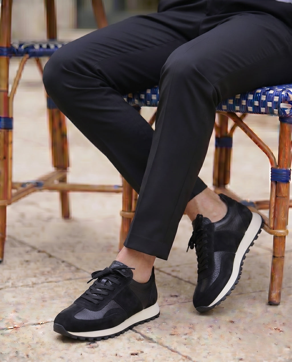 ROSSANO SİYAH DERİ ERKEK SNEAKERS AYAKKABI