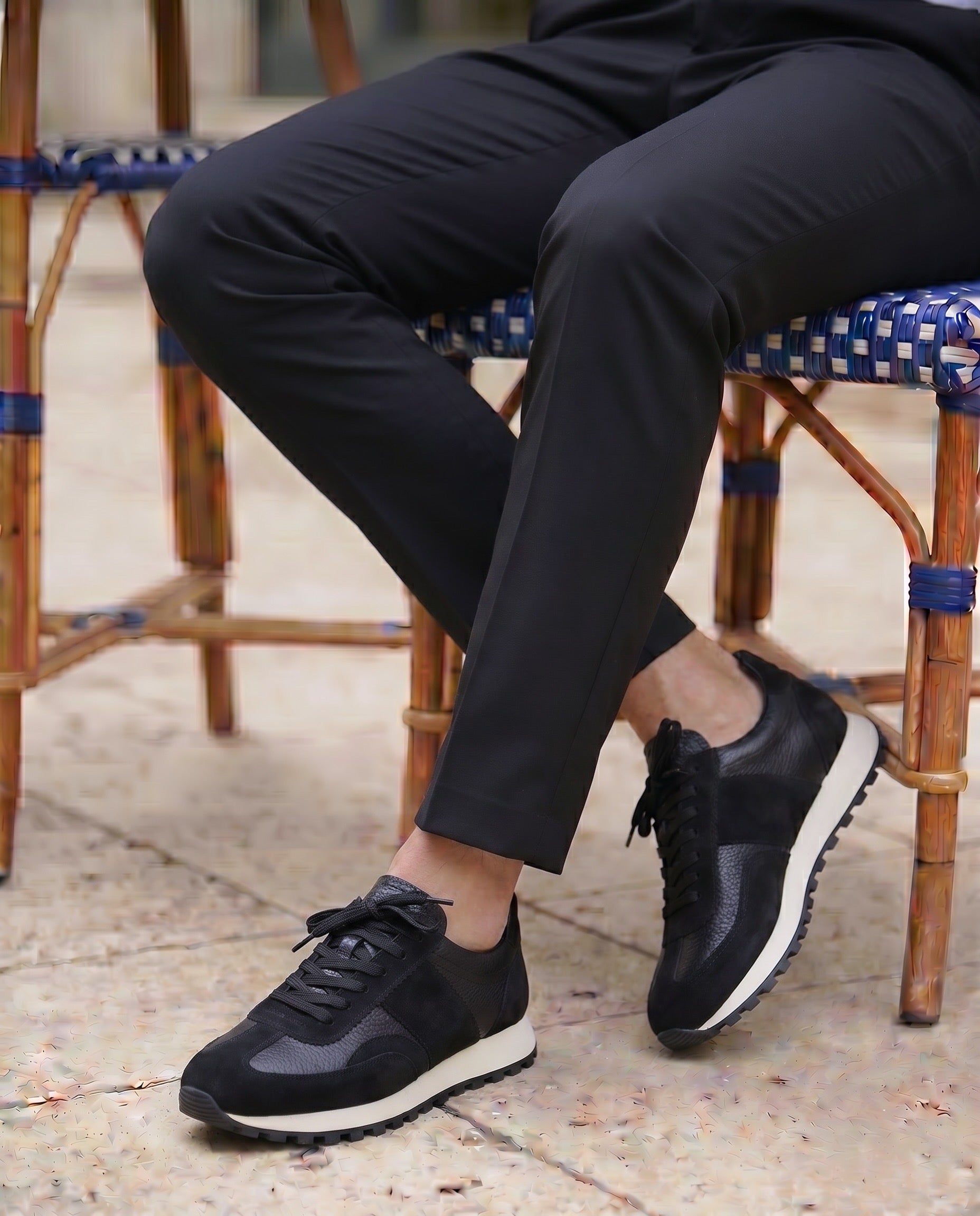 ROSSANO SİYAH DERİ ERKEK SNEAKERS AYAKKABI