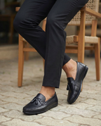 RAKS 03 SİYAH DERİ ERKEK LOAFER AYAKKABI