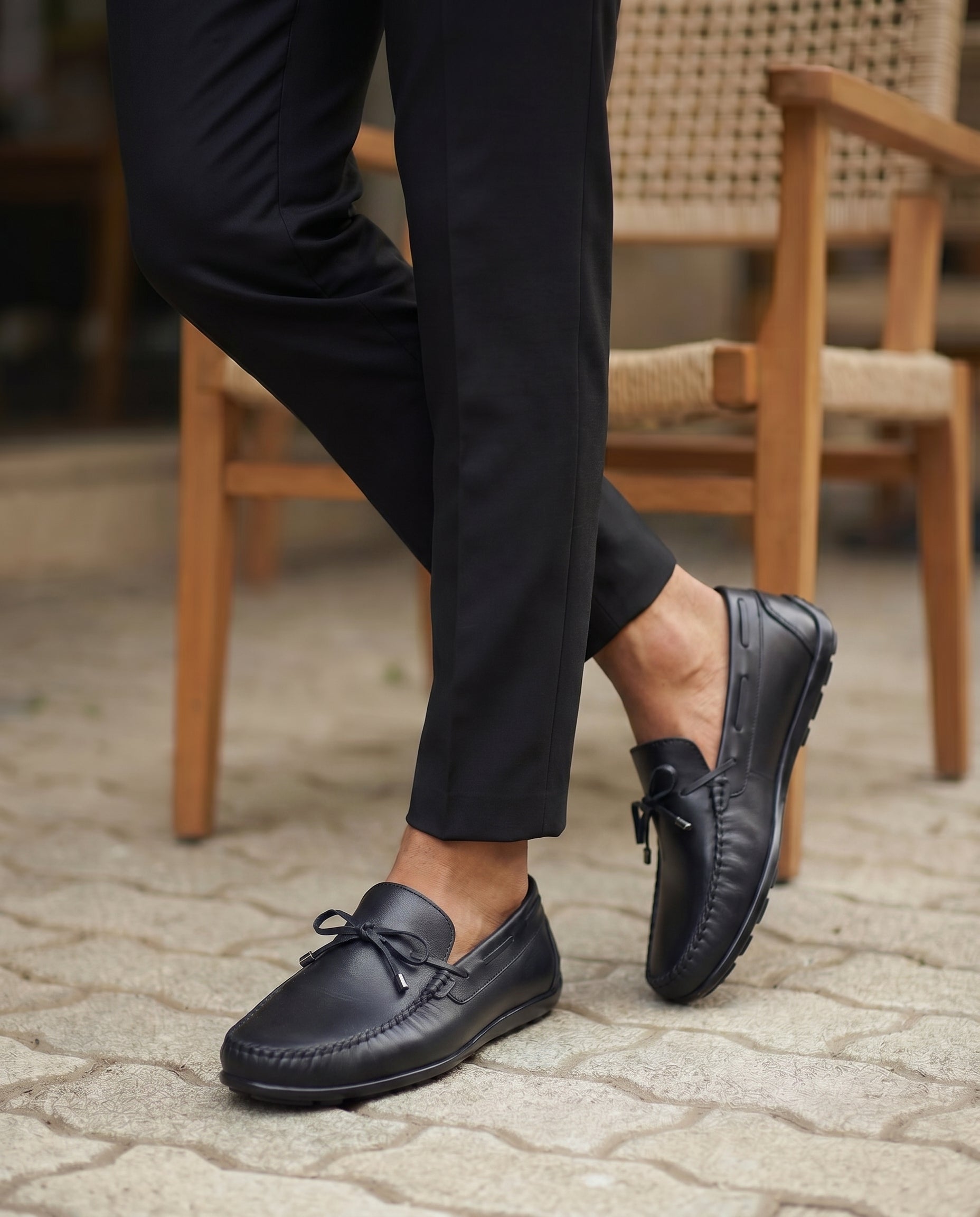 RAKS 01 SİYAH DERİ ERKEK LOAFER AYAKKABI
