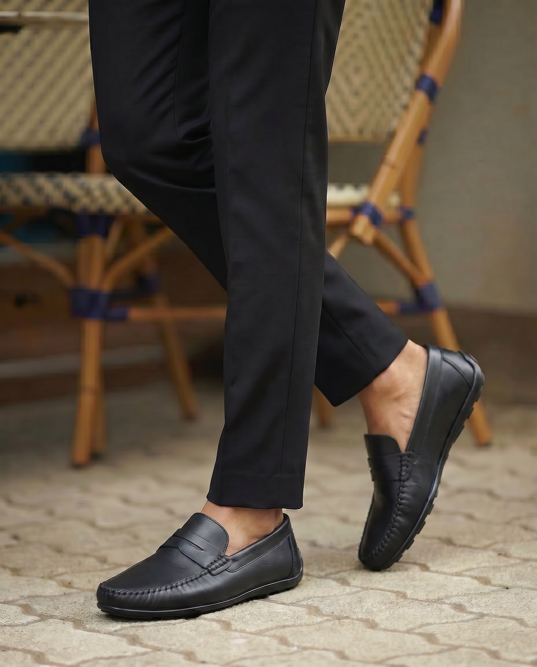 RAKS 02 SİYAH DERİ ERKEK LOAFER AYAKKABI