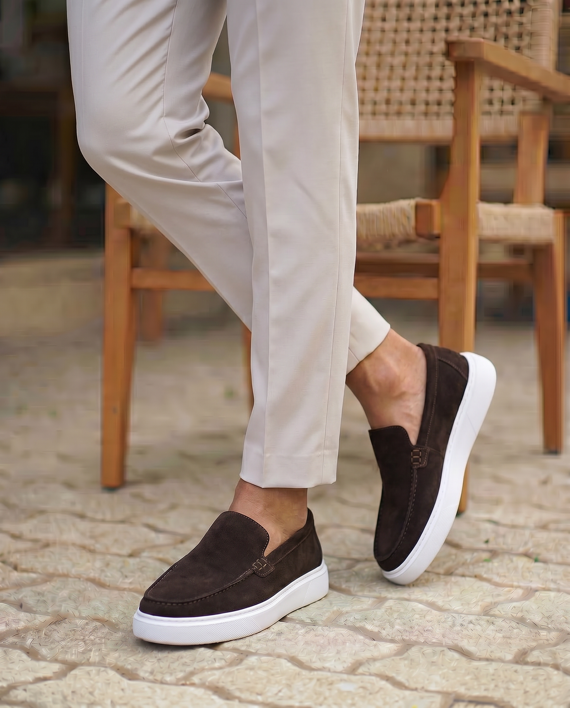 LOFER KAHVERENGİ SÜET DERİ ERKEK LOAFER AYAKKABI