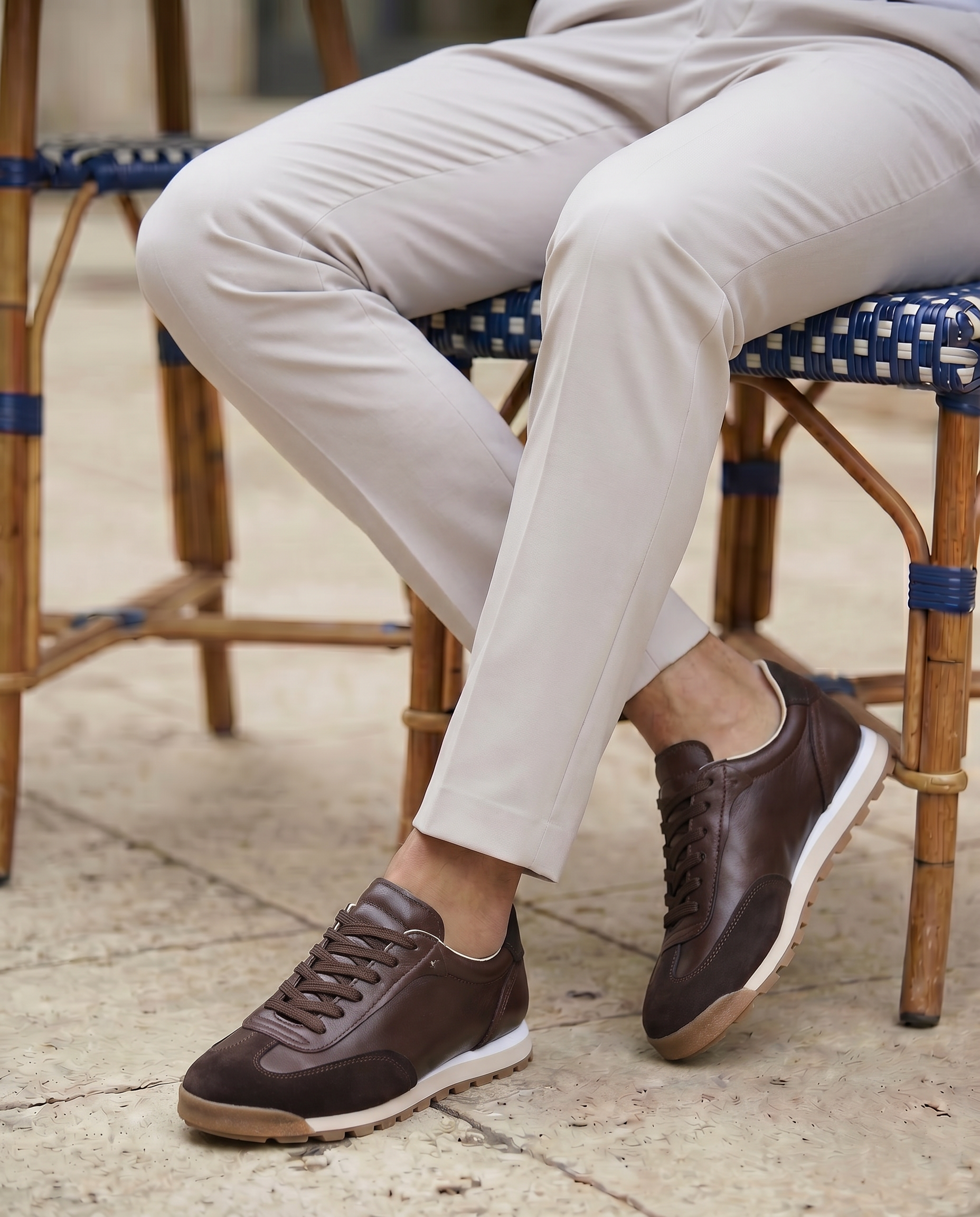 VARELLO KAHVERENGİ DERİ ERKEK SNEAKERS AYAKKABI
