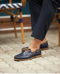 TİMBER LACİVERT DERİ ERKEK LOAFER AYAKKABI