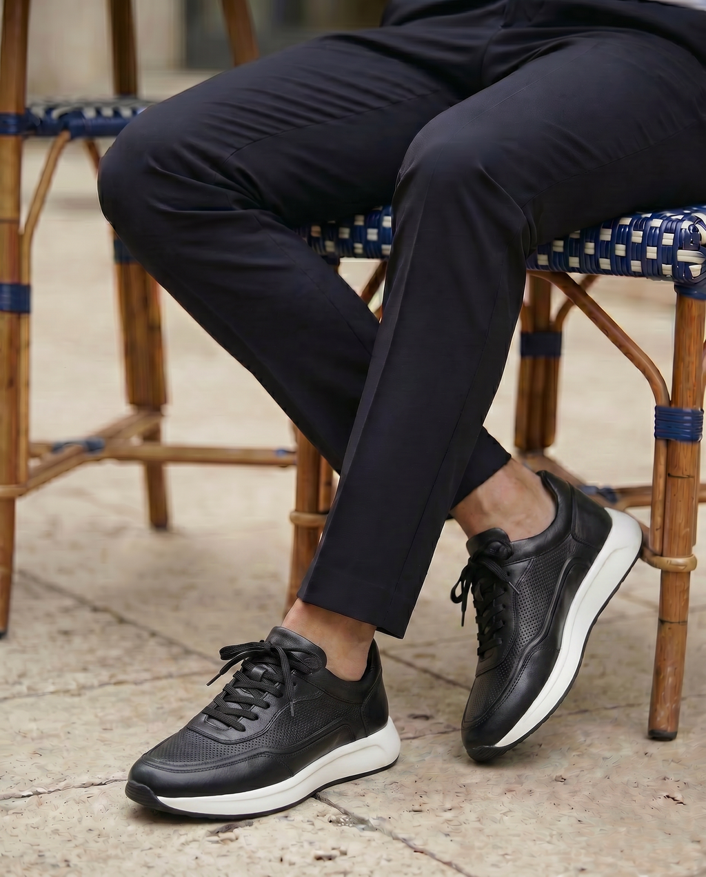 VALTERRA SİYAH DERİ ERKEK SNEAKERS AYAKKABI