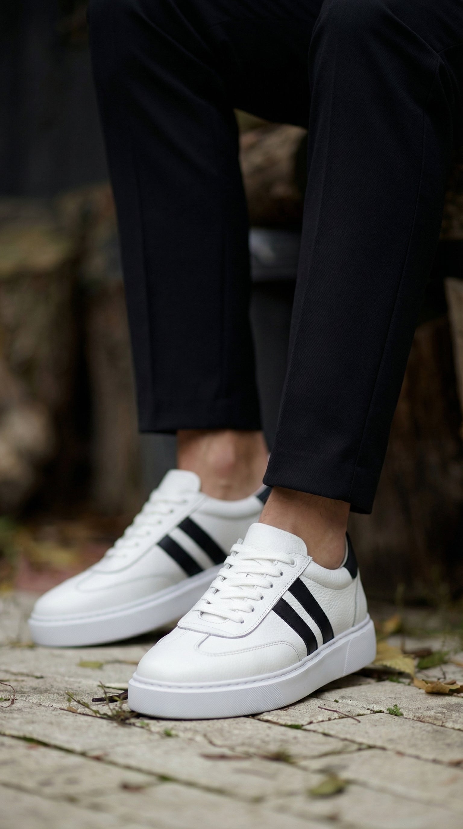 RİVİERA BEYAZ DERİ EVA TABAN ERKEK SNEAKERS AYAKKABI