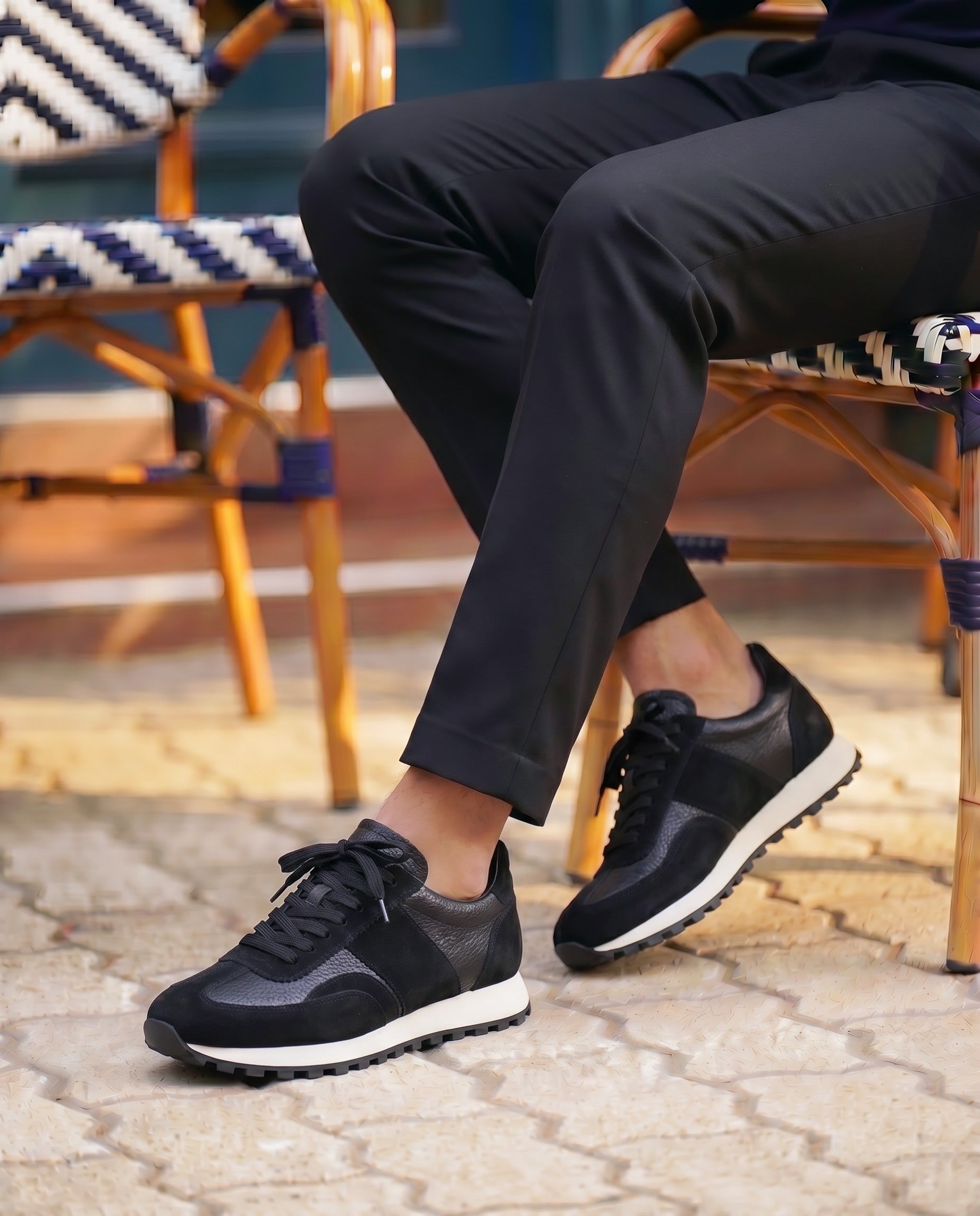 ROSSANO SİYAH DERİ ERKEK SNEAKERS AYAKKABI