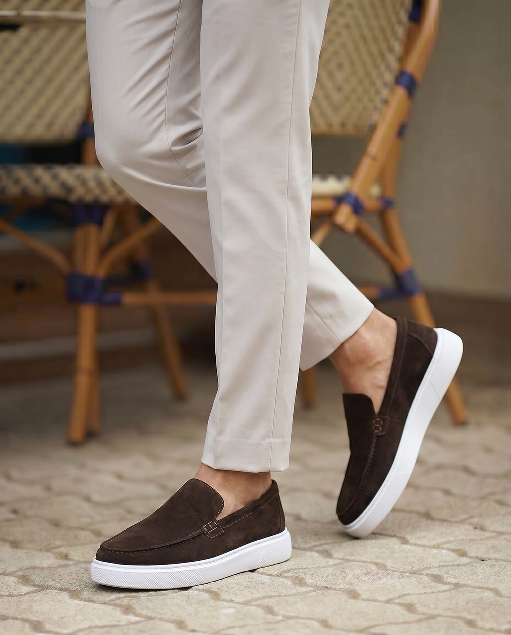 LOFER KAHVERENGİ SÜET DERİ ERKEK LOAFER AYAKKABI