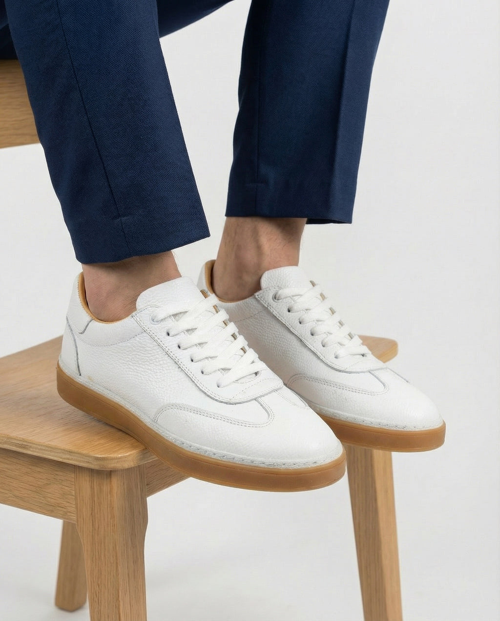 BEYAZ DERİ ERKEK SNEAKERS AYAKKABI