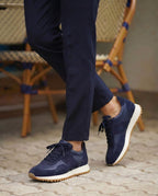 ROSSANO LACİVERT DERİ ERKEK SNEAKERS AYAKKABI