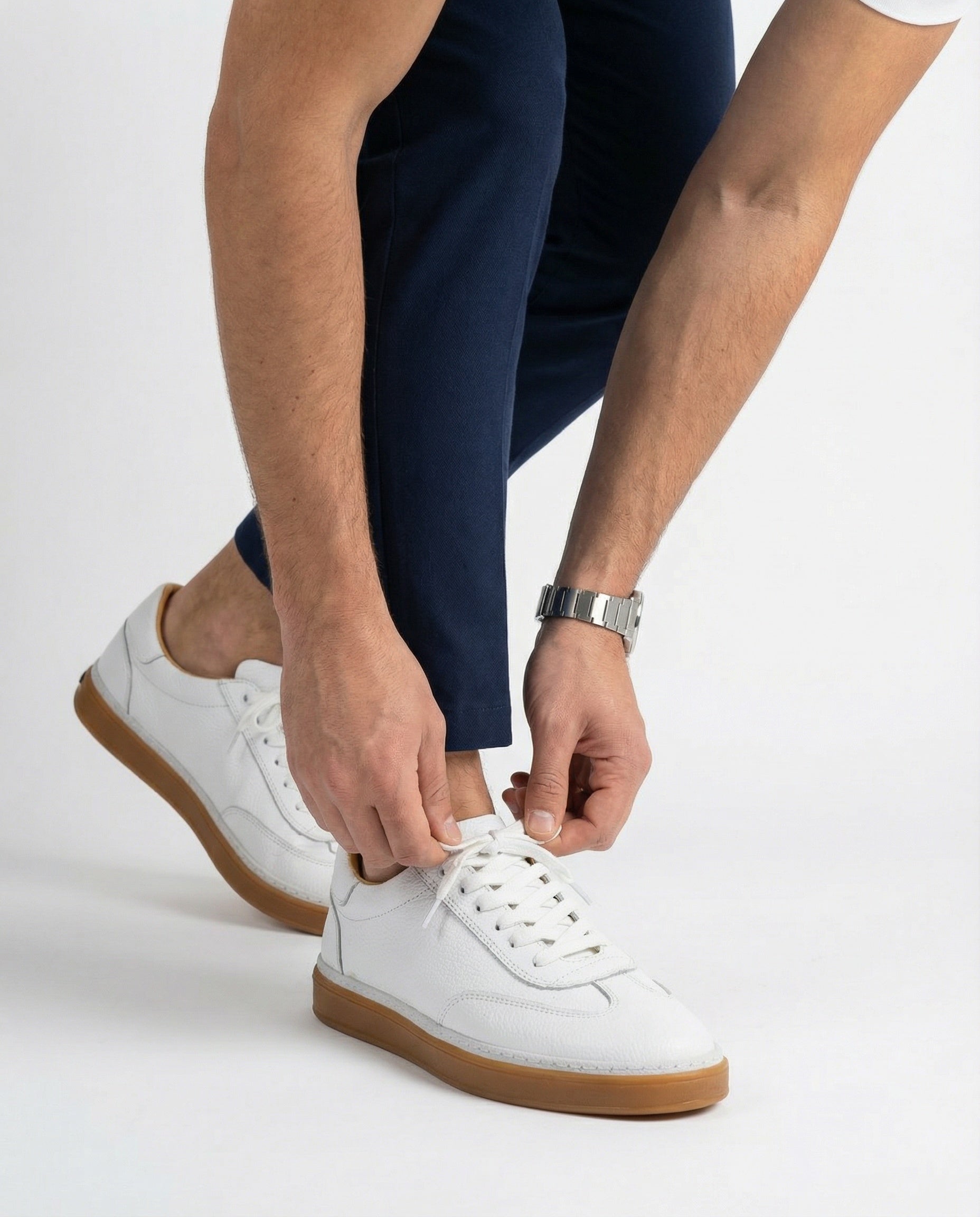 BEYAZ DERİ ERKEK SNEAKERS AYAKKABI