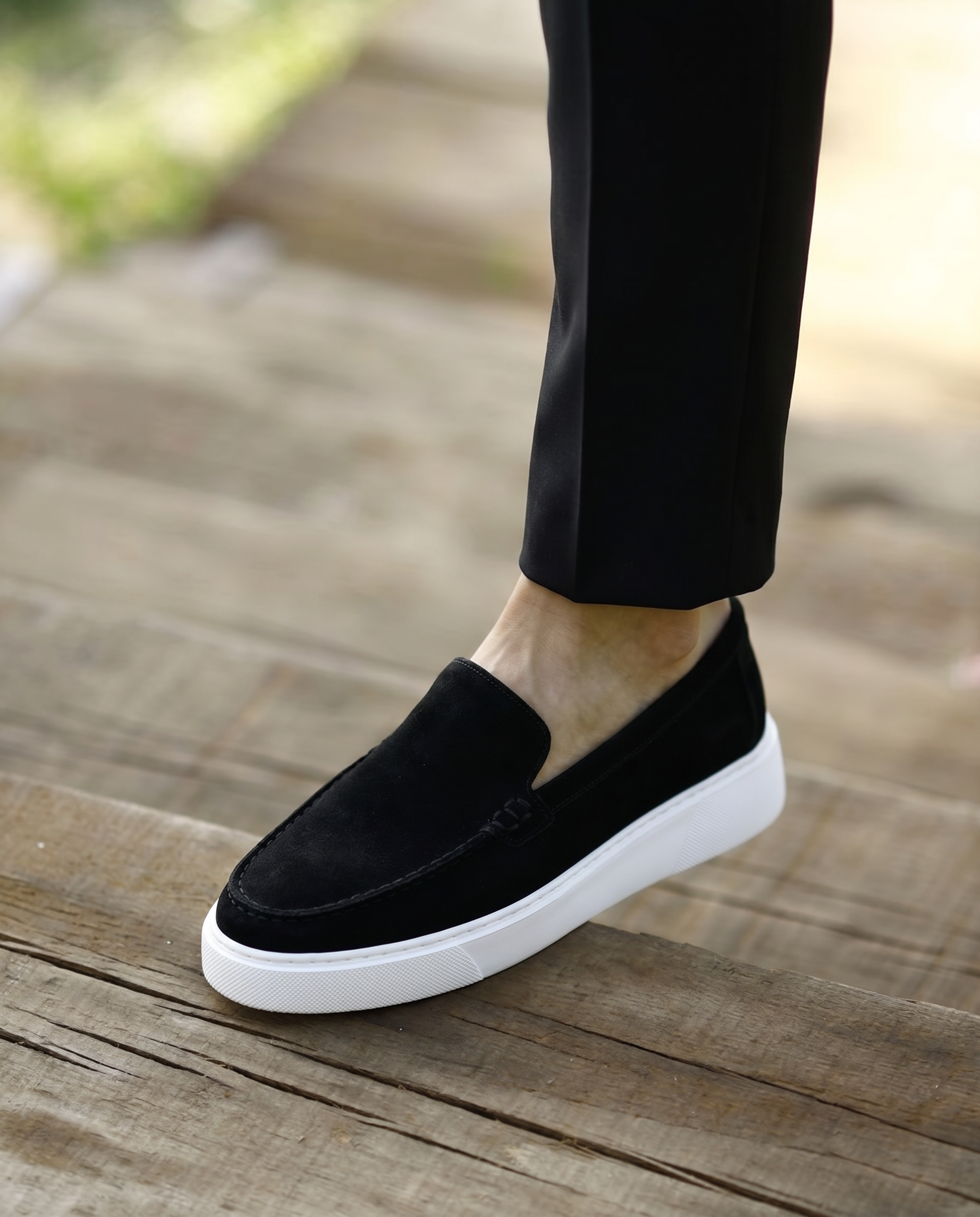 LOFER SİYAH SÜET DERİ ERKEK LOAFER AYAKKABI