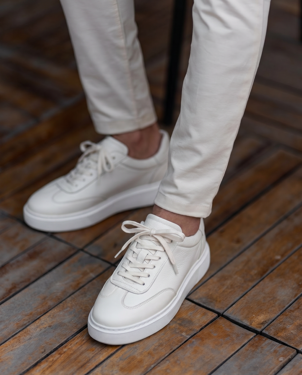 MASSİMO BEYAZ DERİ ERKEK SNEAKERS AYAKKABI