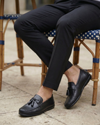 RAKS 03 SİYAH DERİ ERKEK LOAFER AYAKKABI