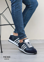 LACİVERT DERİ ERKEK SPOR AYAKKABI