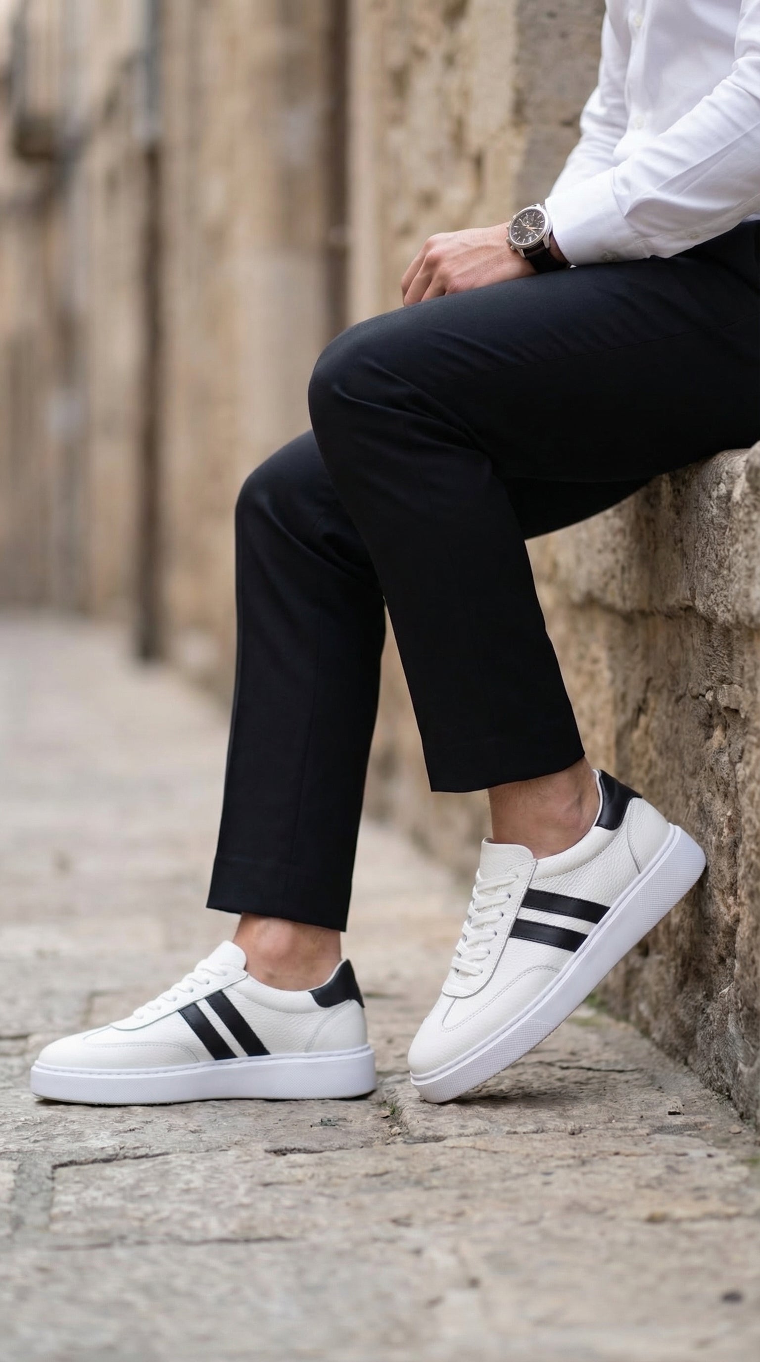 RİVİERA BEYAZ DERİ EVA TABAN ERKEK SNEAKERS AYAKKABI