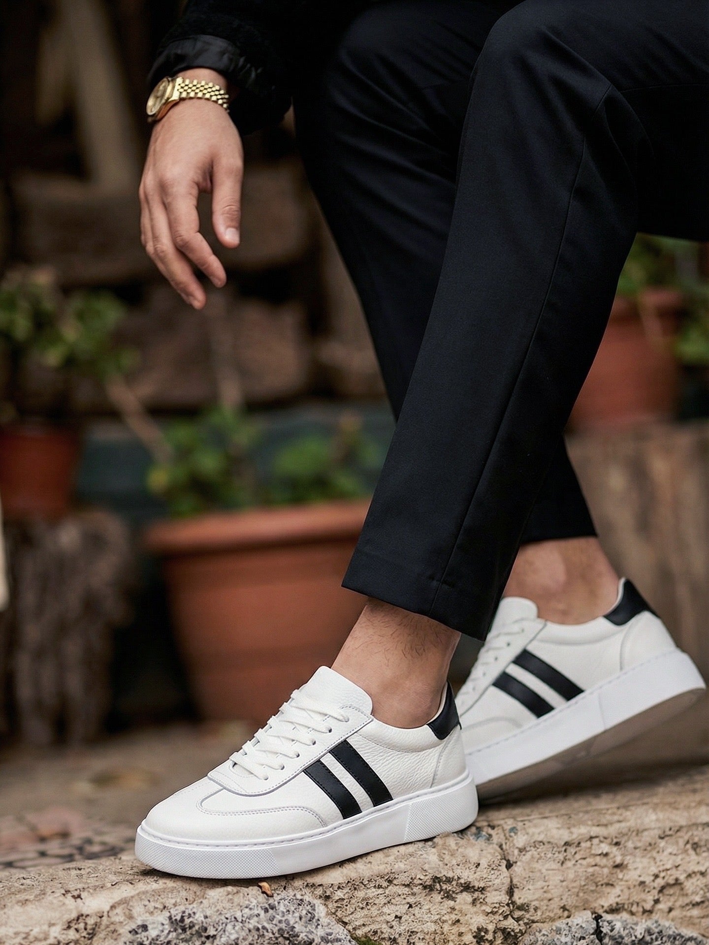 RİVİERA BEYAZ DERİ EVA TABAN ERKEK SNEAKERS AYAKKABI