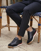 VARELLO SİYAH DERİ ERKEK SNEAKERS AYAKKABI