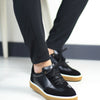 URBAN SİYAH DERİ SÜET DETAYLI ERKEK SNEAKERS AYAKKABI
