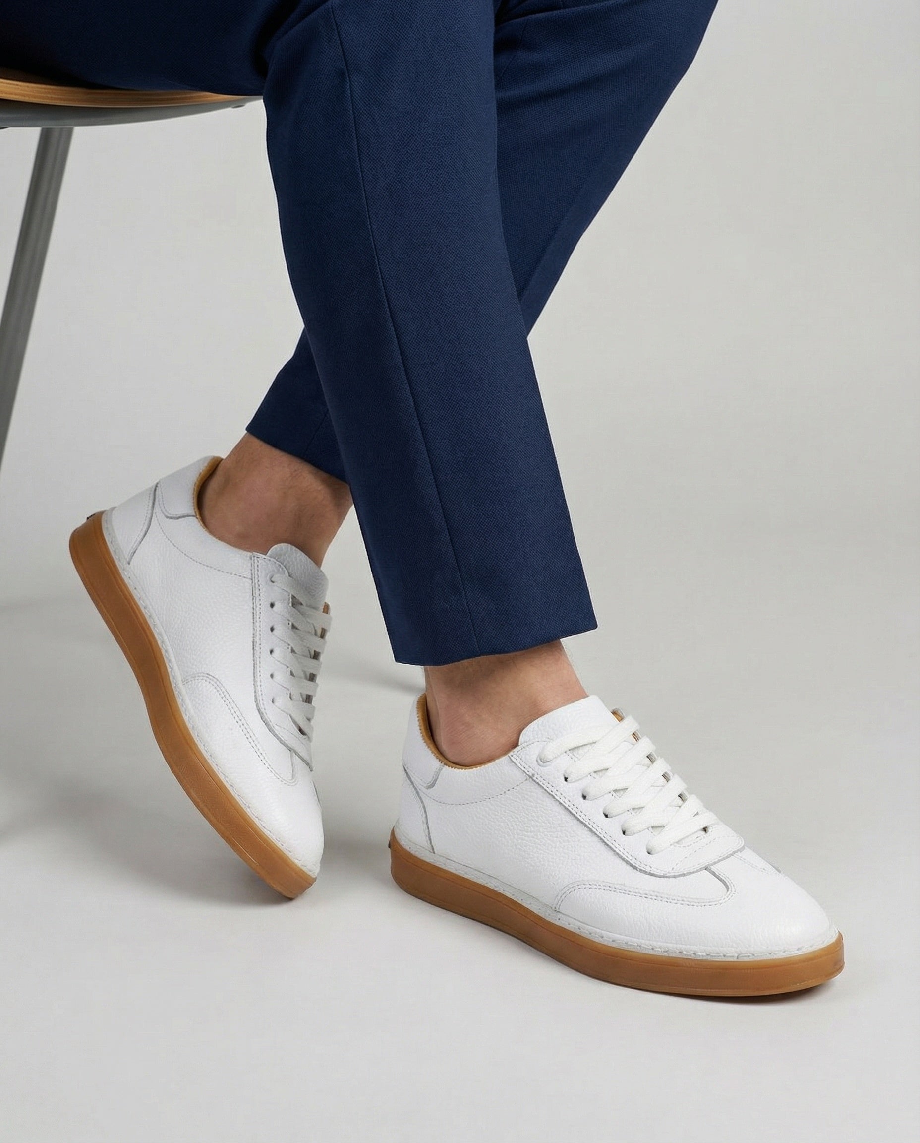 BEYAZ DERİ ERKEK SNEAKERS AYAKKABI