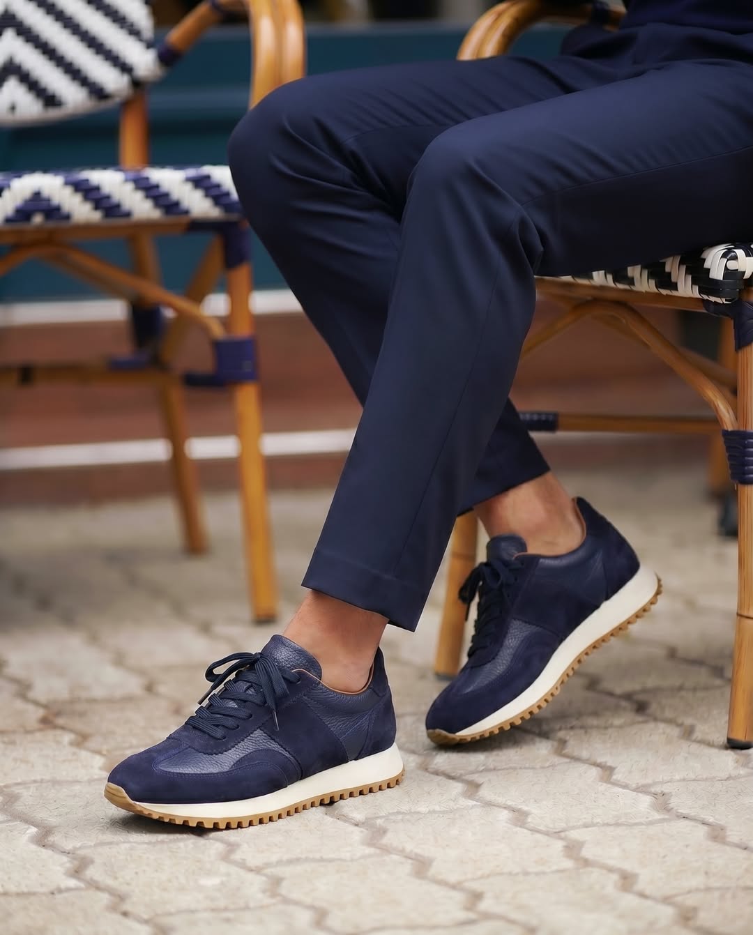 ROSSANO LACİVERT DERİ ERKEK SNEAKERS AYAKKABI