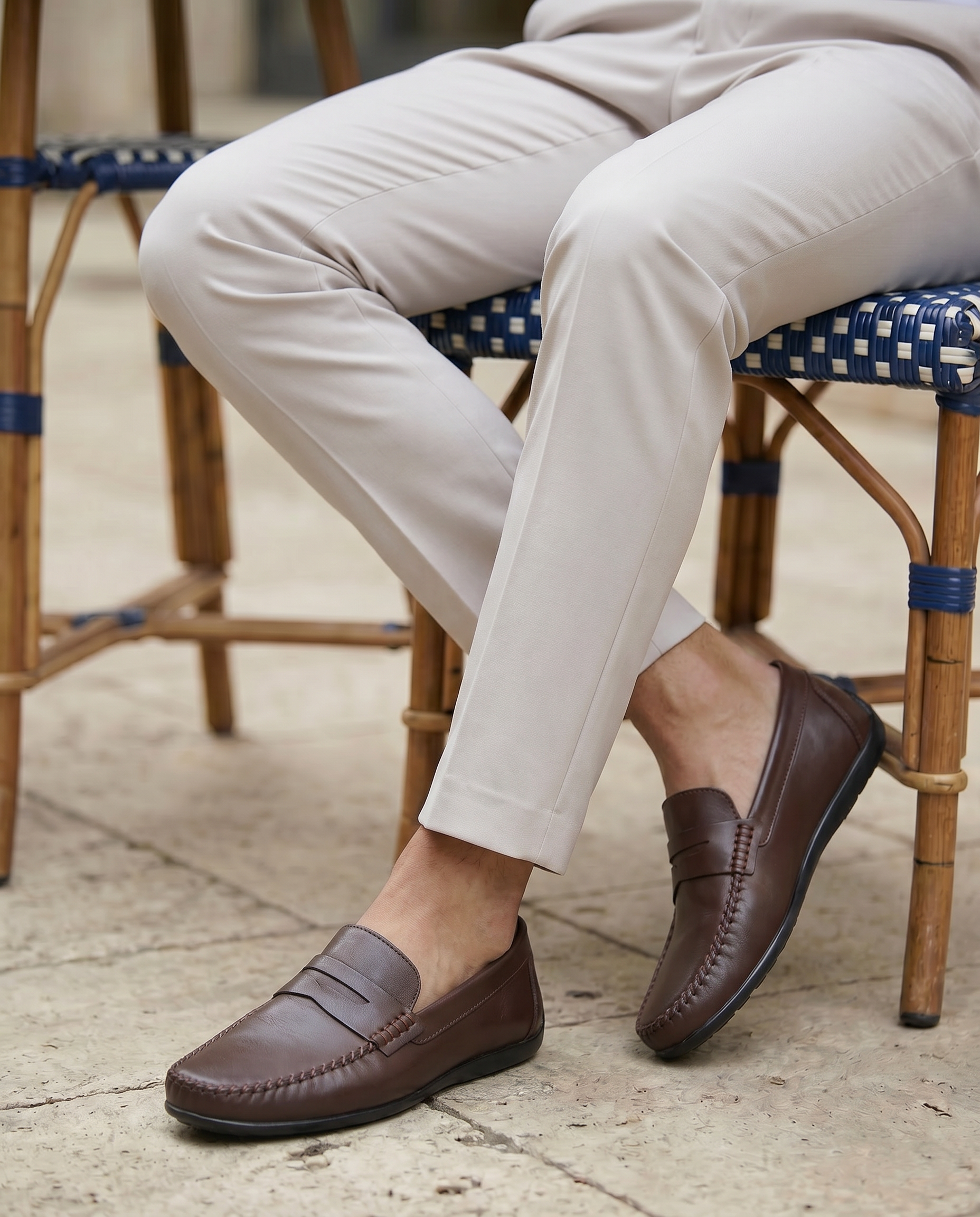 RAKS 02 KAHVERENGİ DERİ ERKEK LOAFER AYAKKABI