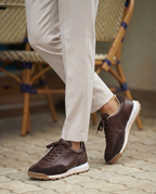 VARELLO KAHVERENGİ DERİ ERKEK SNEAKERS AYAKKABI