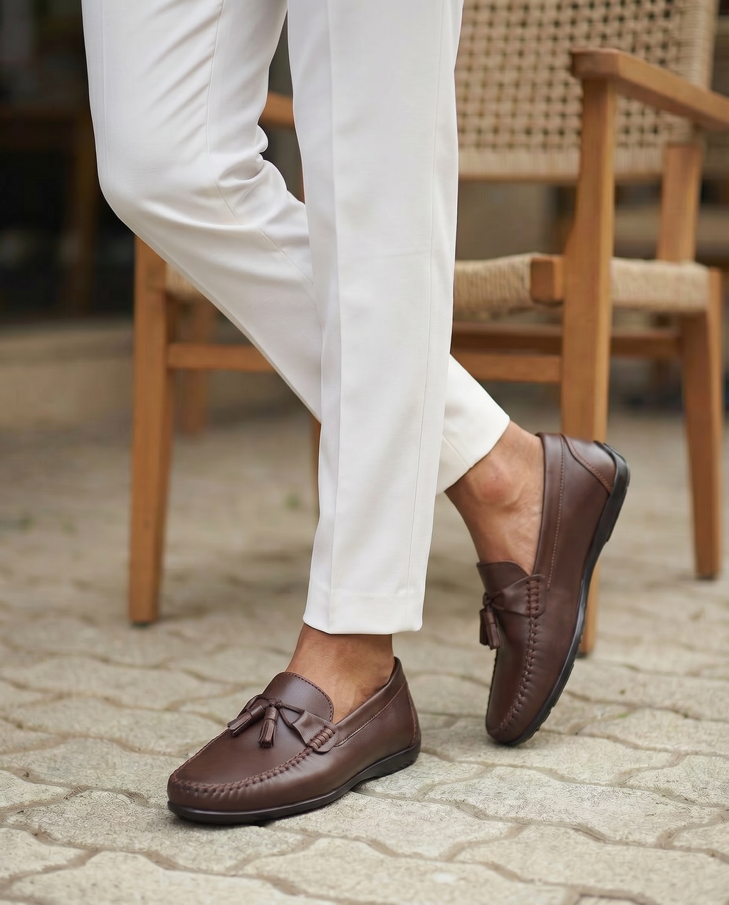 RAKS 03 KAHVERENGİ DERİ ERKEK LOAFER AYAKKABI