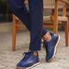 VARELLO LACİVERT DERİ ERKEK SNEAKERS AYAKKABI