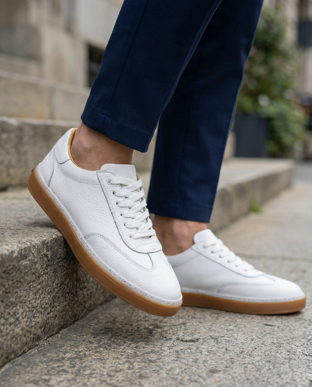 BEYAZ DERİ ERKEK SNEAKERS AYAKKABI