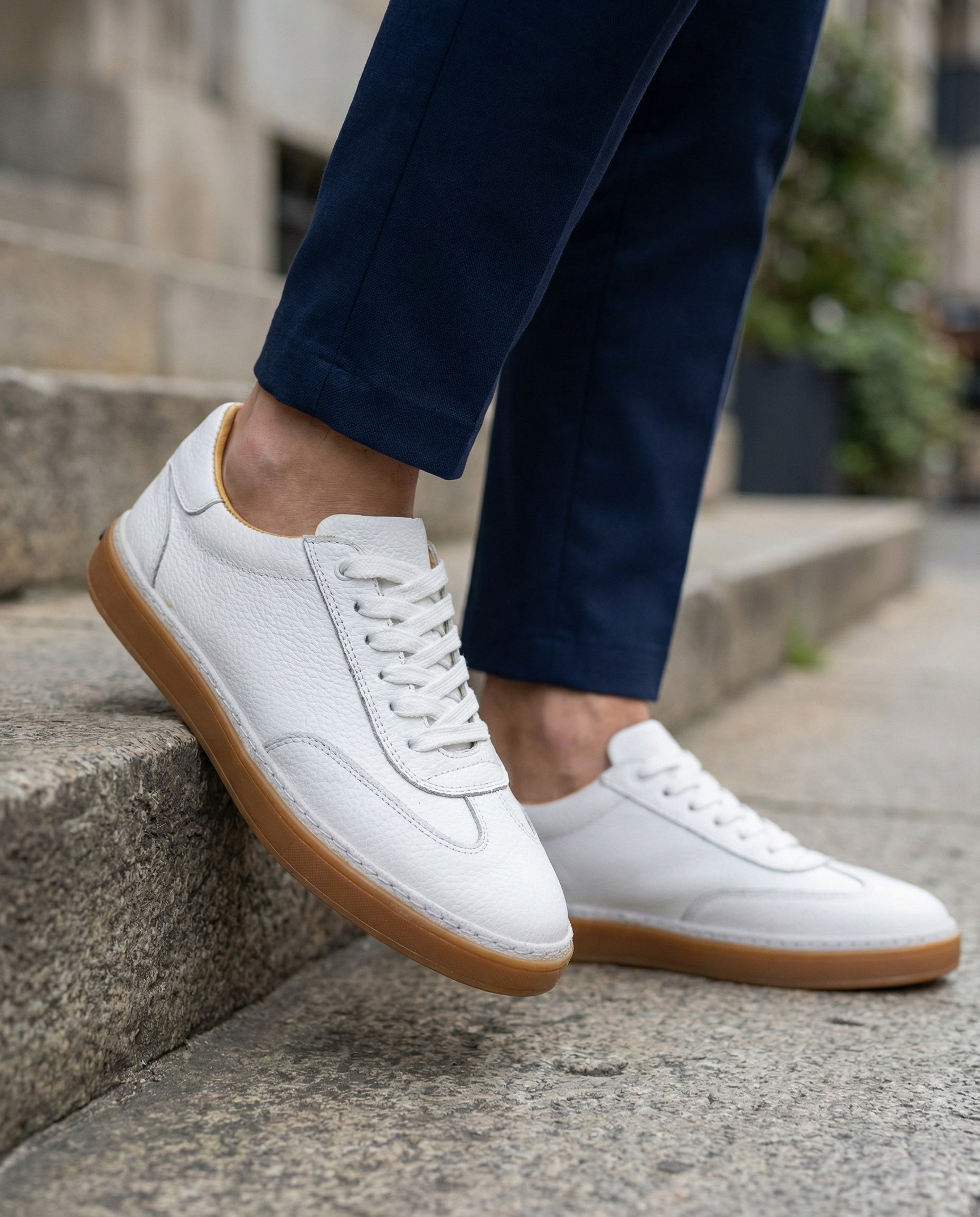 BEYAZ DERİ ERKEK SNEAKERS AYAKKABI