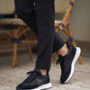 MONTEVA SİYAH DERİ ERKEK SNEAKERS AYAKKABI