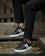 RİVİERA SiYAH DERi EVA TABAN ERKEK SNEAKERS AYAKKABI