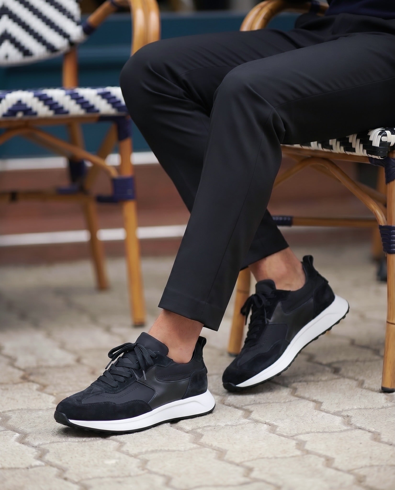 MONTEVA SİYAH DERİ ERKEK SNEAKERS AYAKKABI