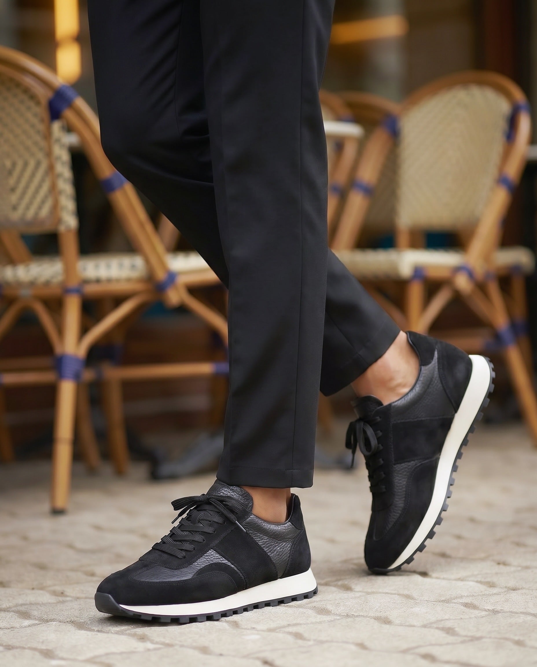 ROSSANO SİYAH DERİ ERKEK SNEAKERS AYAKKABI