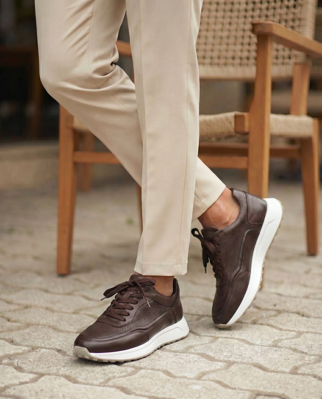 VALTERRA KAHVERENGİ DERİ ERKEK SNEAKERS AYAKKABI