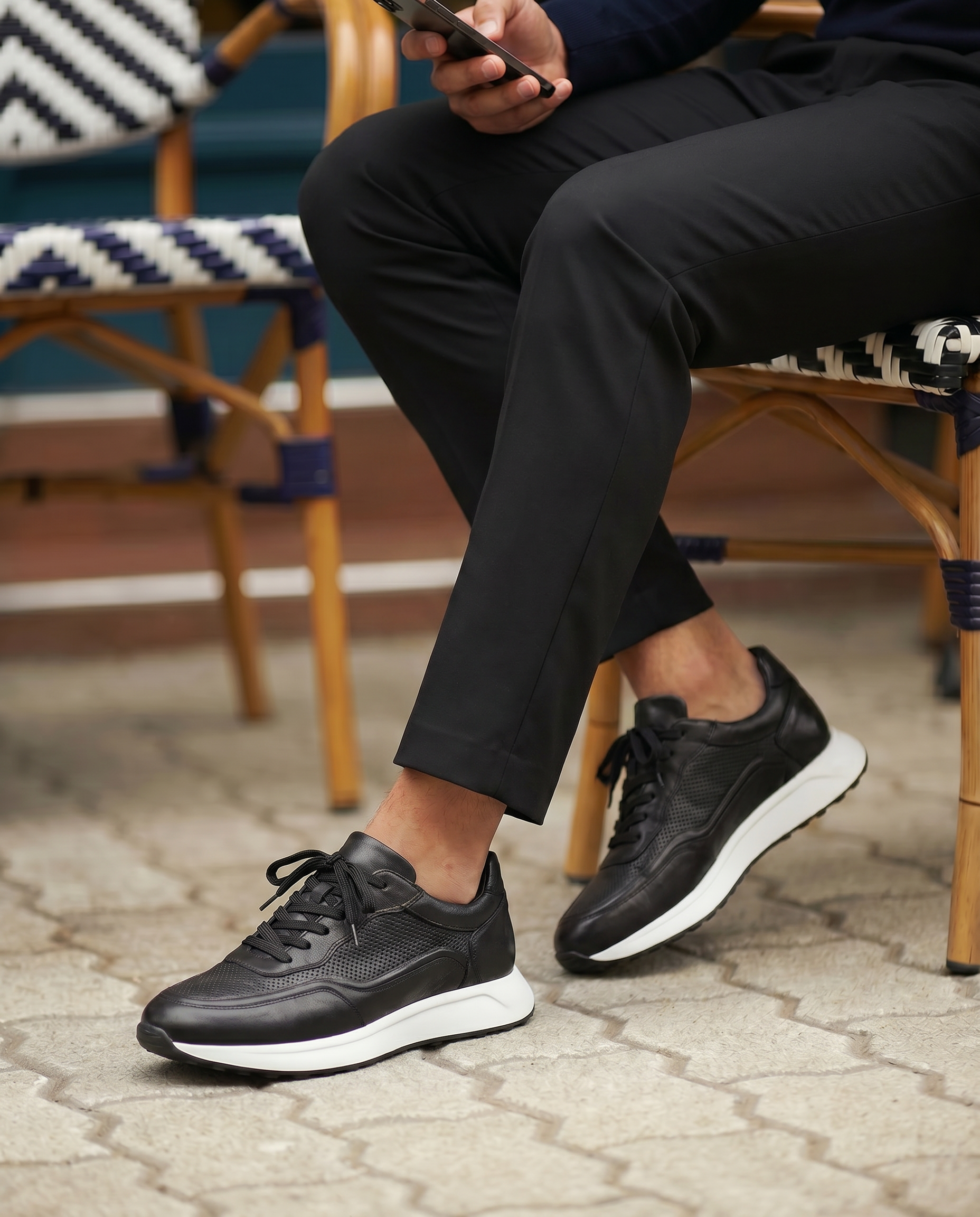VALTERRA SİYAH DERİ ERKEK SNEAKERS AYAKKABI