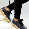 URBAN SİYAH DERİ ERKEK SNEAKERS AYAKKABI