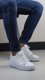 BEYAZ DERİ ERKEK SNEAKERS AYAKKABI