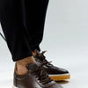 URBAN KAHVERENGİ DERİ ERKEK SNEAKERS AYAKKABI