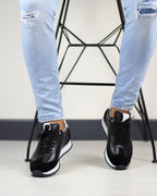 SİYAH DERİ ERKEK SPOR AYAKKABI