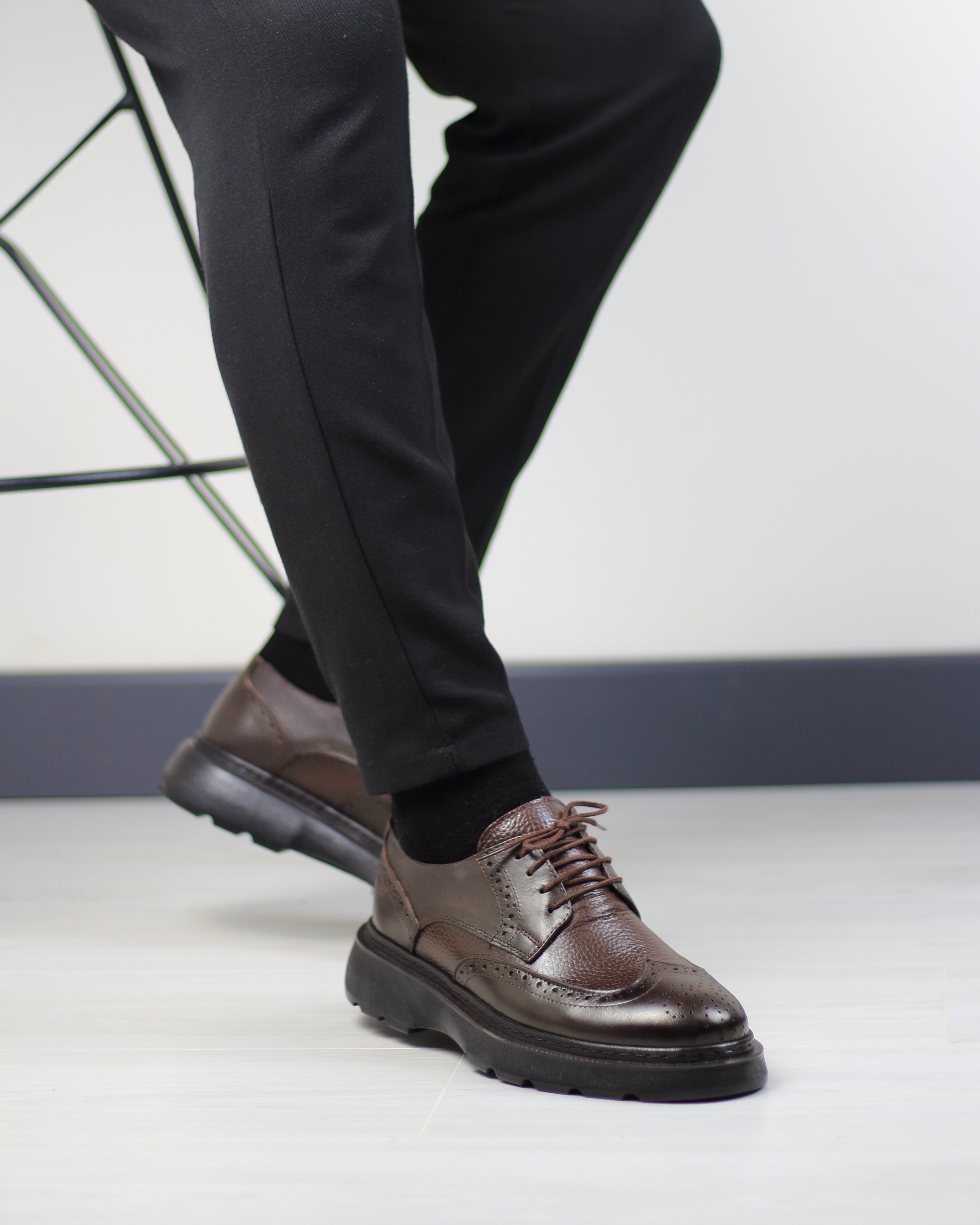 KAHVERENGİ DERİ ERKEK KLASİK AYAKKABI