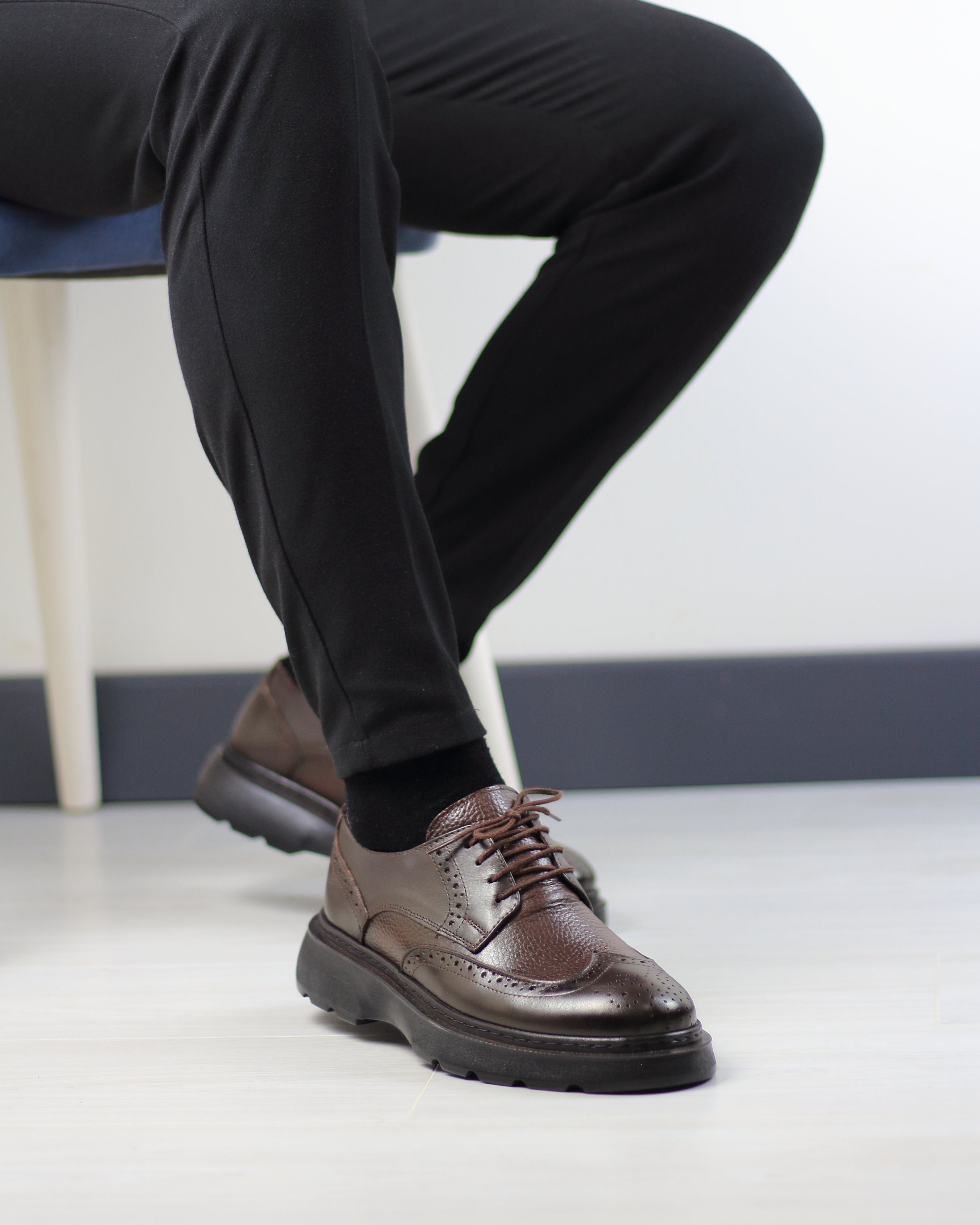 KAHVERENGİ DERİ ERKEK KLASİK AYAKKABI