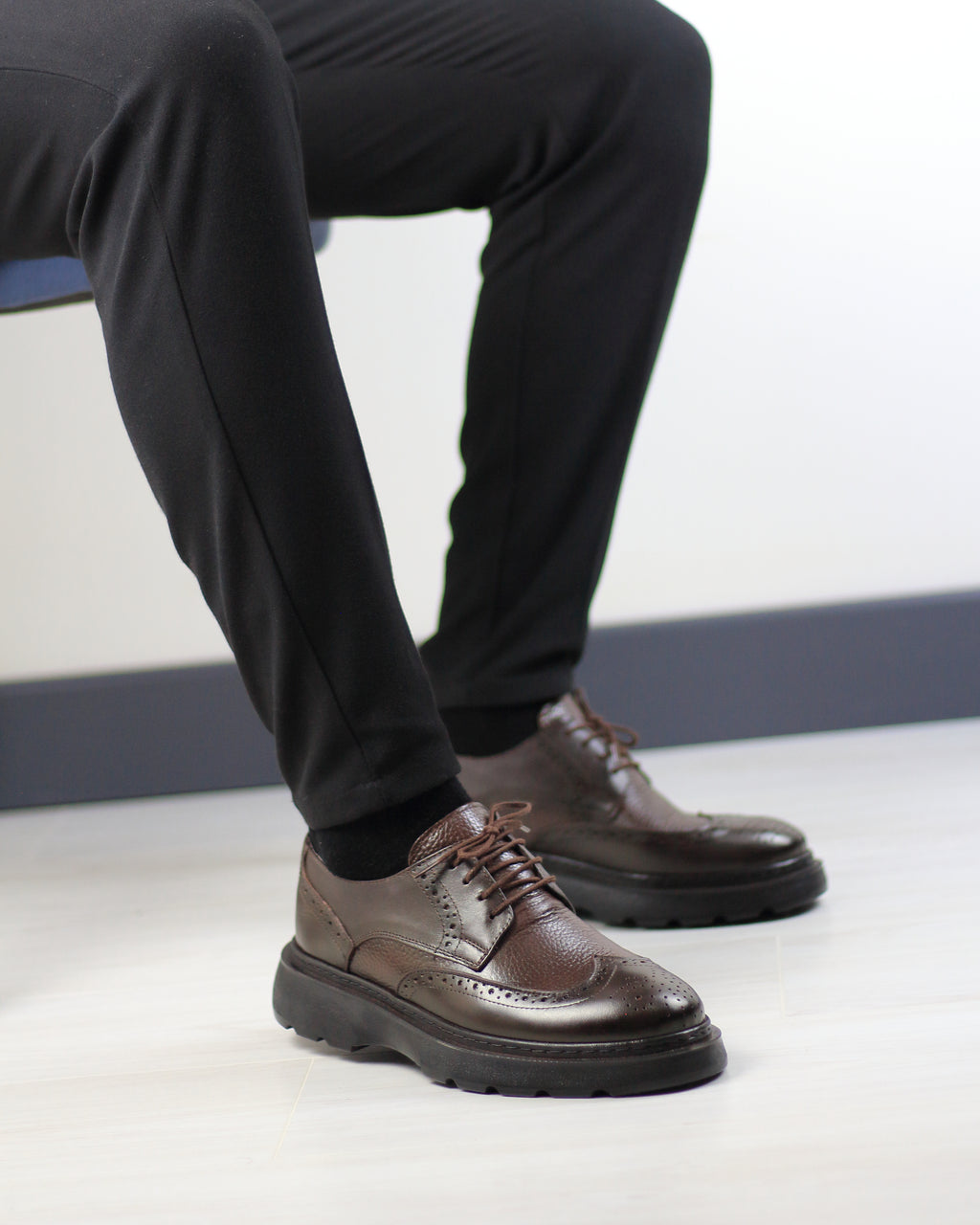 KAHVERENGİ DERİ ERKEK KLASİK AYAKKABI