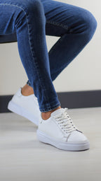 BEYAZ DERİ ERKEK SNEAKERS AYAKKABI