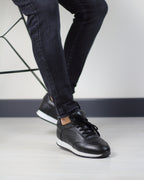 SİYAH DERİ ERKEK SPOR AYAKKABI