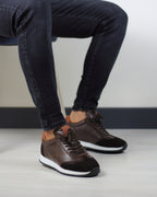 KAHVERENGİ DERİ ERKEK SPOR AYAKKABI