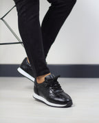 SİYAH DERİ ERKEK SPOR AYAKKABI