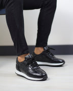 SİYAH DERİ ERKEK SPOR AYAKKABI