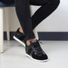 001 SİYAH DERİ ERKEK SNEAKERS AYAKKABI